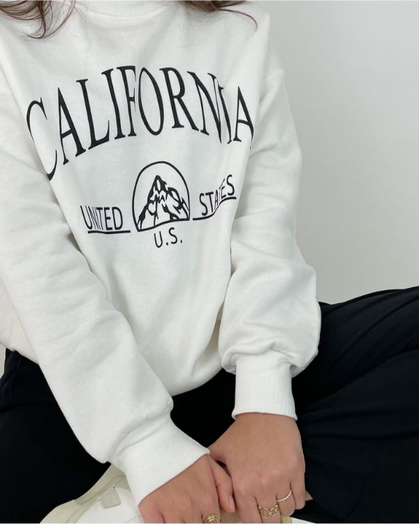 CALIFORNIA US sweatshirt, hvid