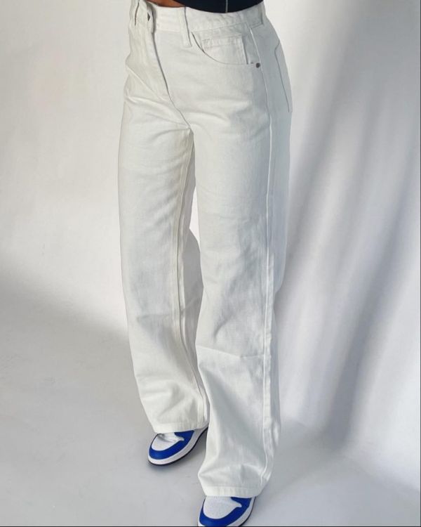 CARO wide leg jeans, hvid