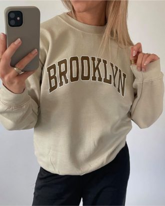 BROOKLYN sweatshirt, beige/brun