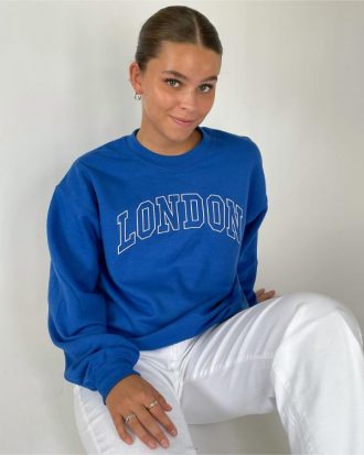 LONDON sweatshirt, kongeblå