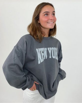 NEW YORK sweatshirt, mørk grå/grå