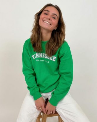 TENNESSEE sweatshirt, grøn/hvid