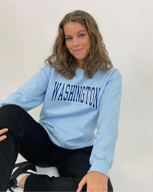WASHINGTON sweatshirt, lyseblå/blå