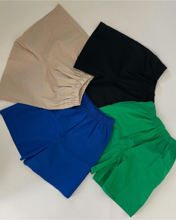 DAHLIA shorts, beige, sort, grøn og blå