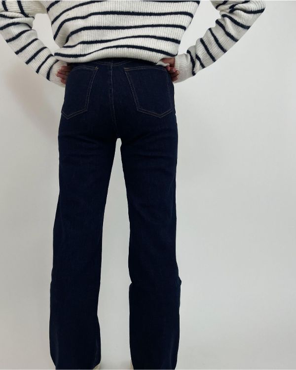 LULU wide leg jeans, navy