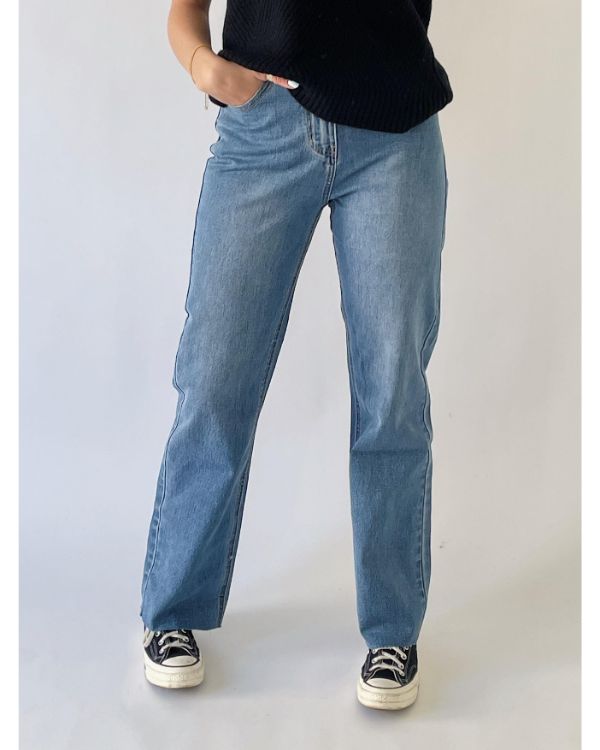 TILDE straight jeans, blå