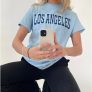 LOS ANGELES t-shirt, lyseblå/blå