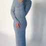 PAISLEY kjole, lyseblå