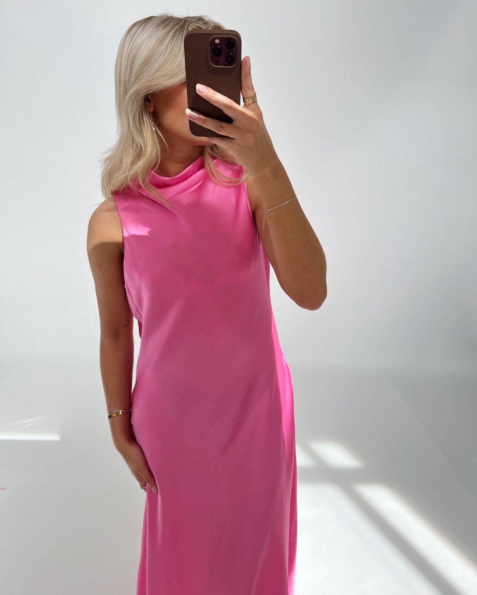 brud Start smag CORDELIA maxi kjole, pink - BySofieSønderby
