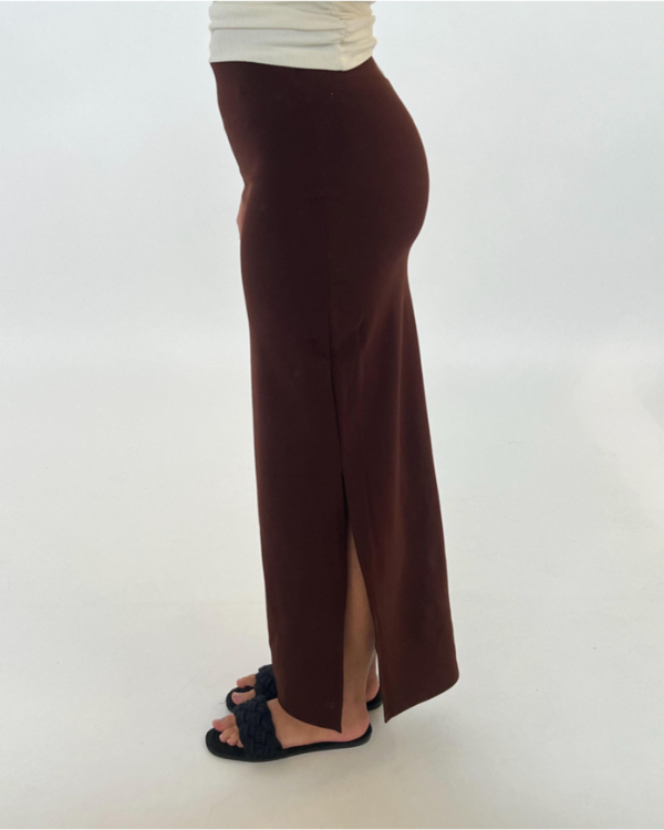 SOPHIA maxi nederdel, brun