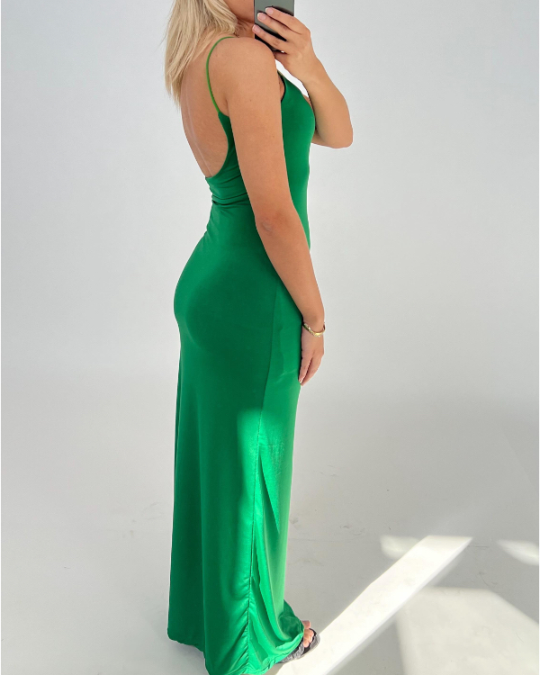 FATIMA maxi kjole, grøn