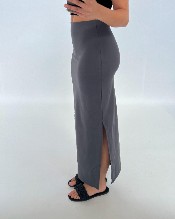 SOPHIA maxi nederdel, grå